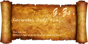Gerendai Zsófia névjegykártya
