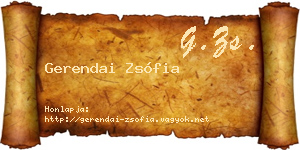 Gerendai Zsófia névjegykártya